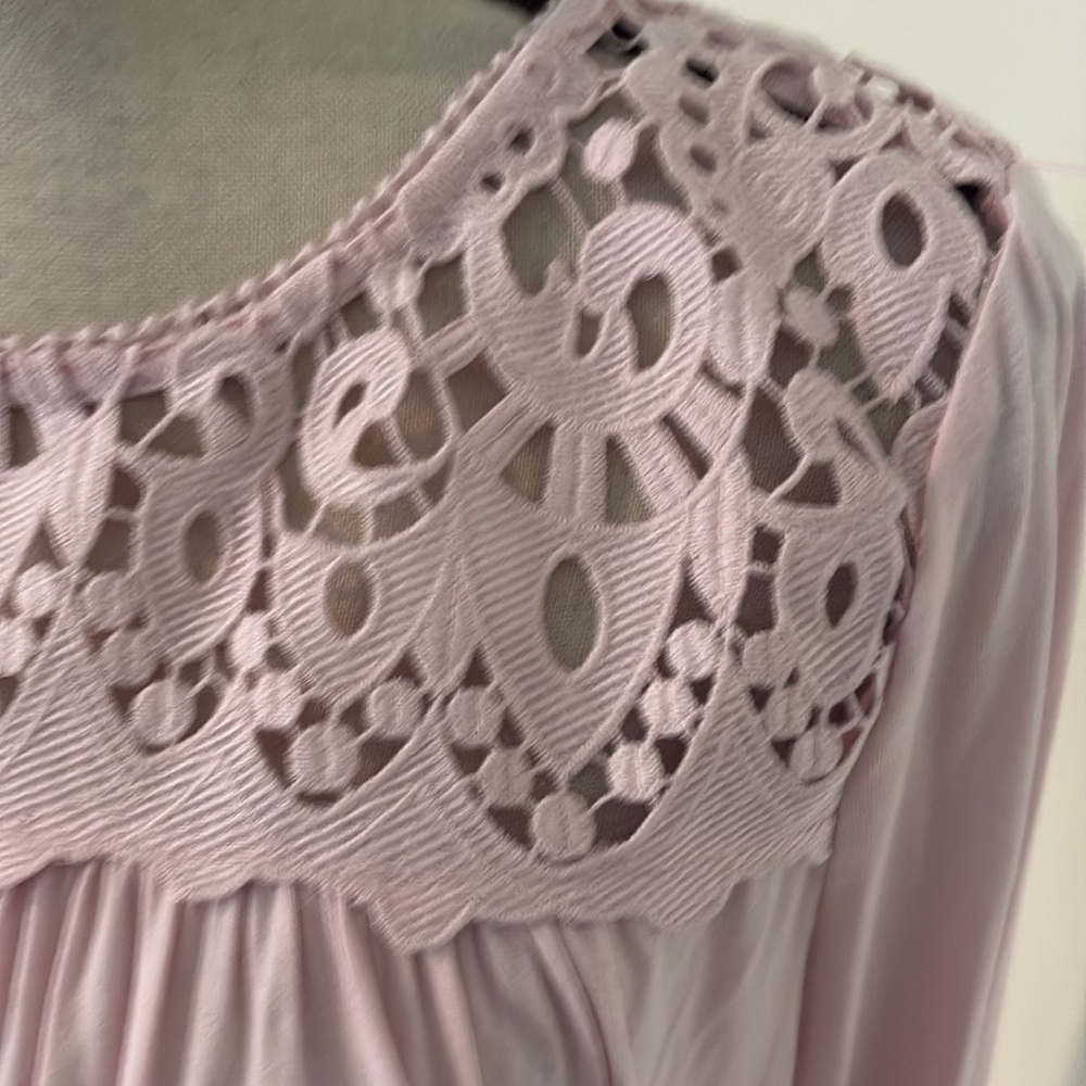 NWT $68 philosophy small pink crochet shirt 582 - Picture 3 of 7